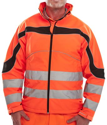 Eton Hi-Vis Soft Shell Jacket (Orange / Black)