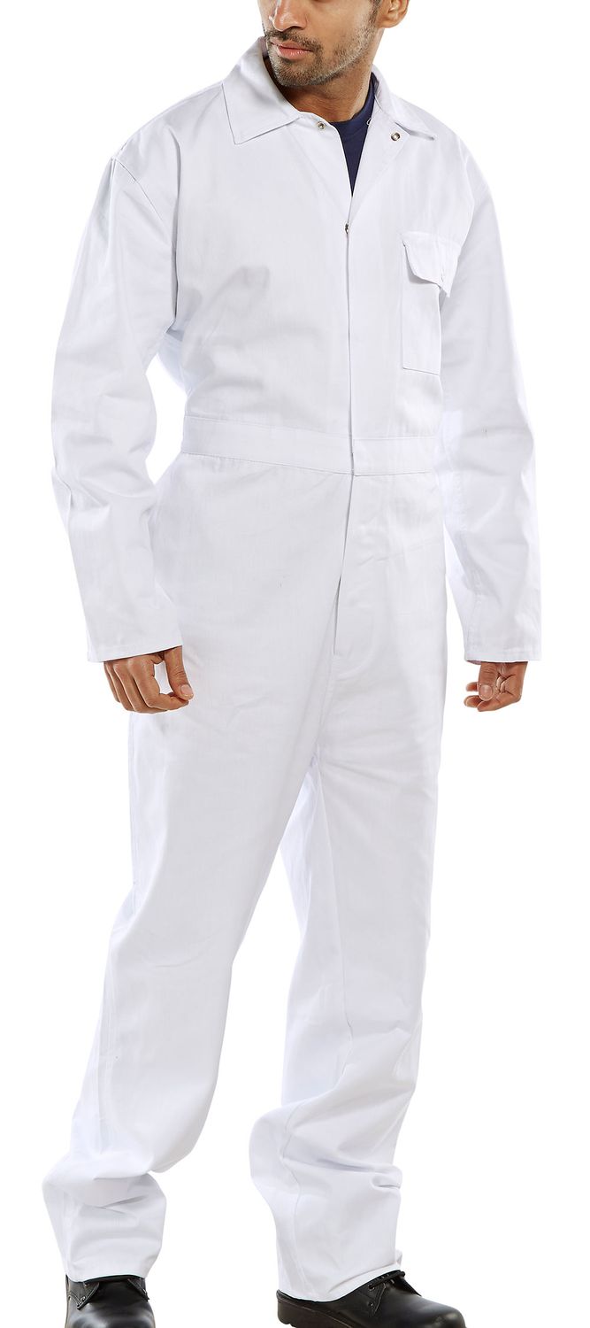 Cotton Drill Boilersuit (White)
