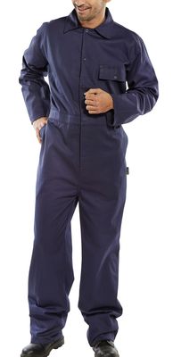 Cotton Drill Boilersuit (Navy Blue)