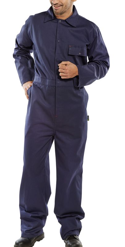 Cotton Drill Boilersuit (Navy Blue)