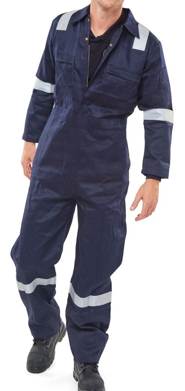 Burgan Fire Retardant Anti-Static Boilersuit (Navy Blue)