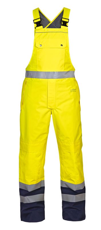 Hydrowear Utting SNS Hi-Vis Waterproof Bib & Brace (Saturn Yellow / Navy)