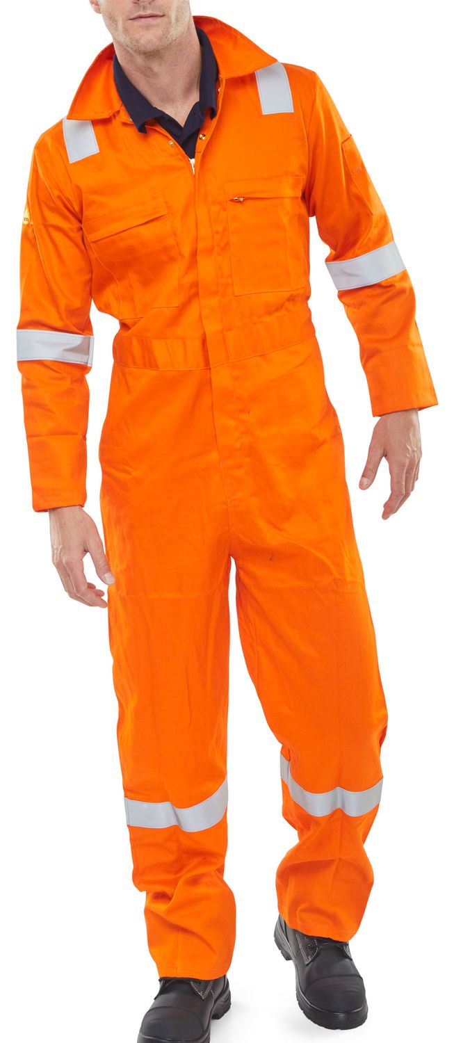 Burgan Fire Retardant Anti-Static Boilersuit (Orange)