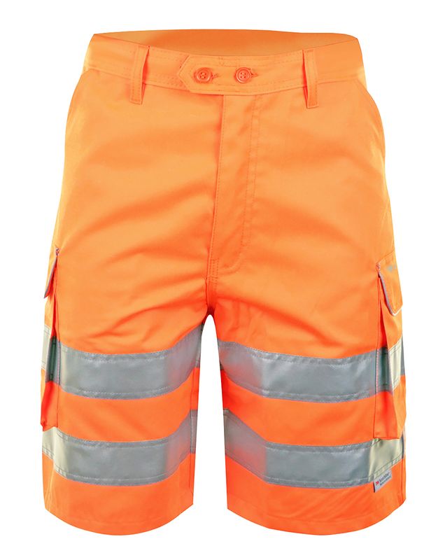 Hi-Vis Rail Spec Shorts (Orange)