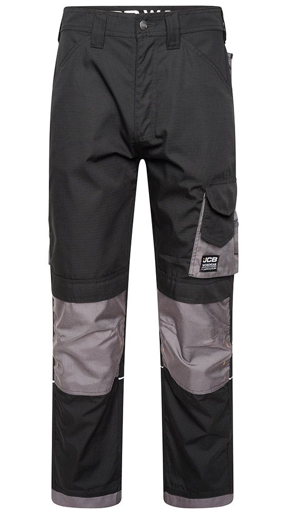 JCB Workwear Trade Rip Stop Trousers (Black/Grey)