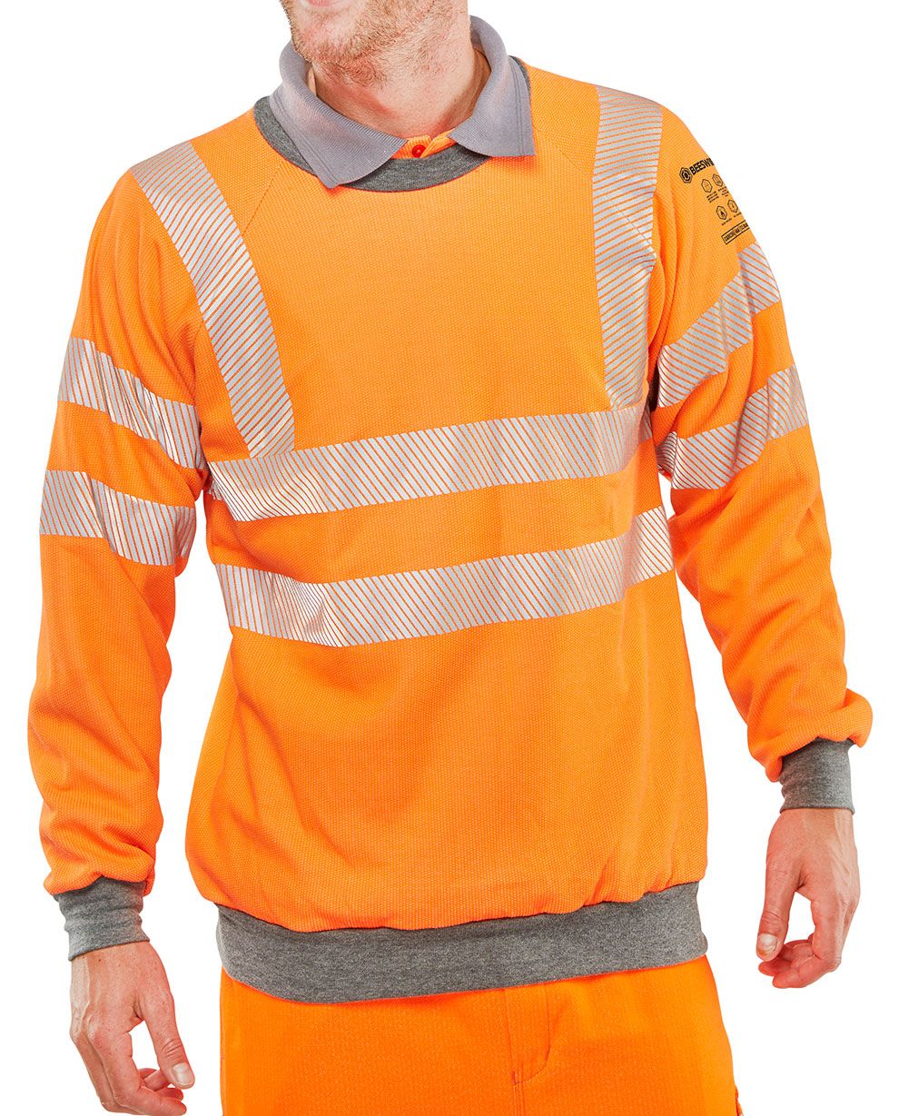 Arc Compliant Hi-Vis Rail Spec Sweatshirt (Orange)