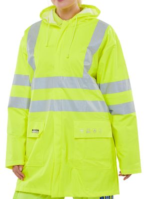 Fire Retardant Hi-Vis Anti-Static Jacket (Saturn Yellow)
