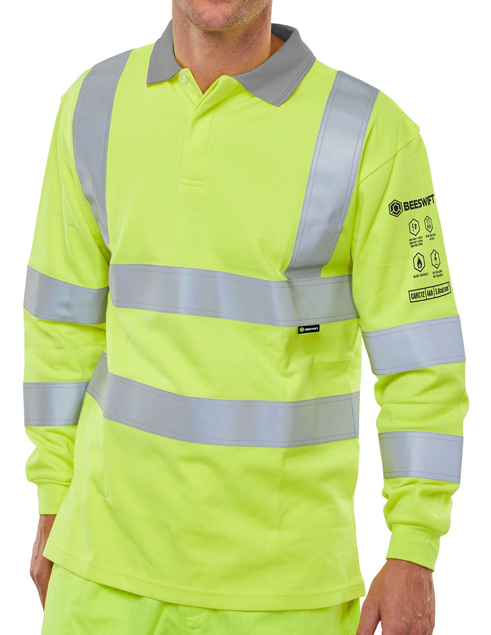 Arc Compliant Hi-Vis Anti-Static Polo Shirt (Saturn Yellow)