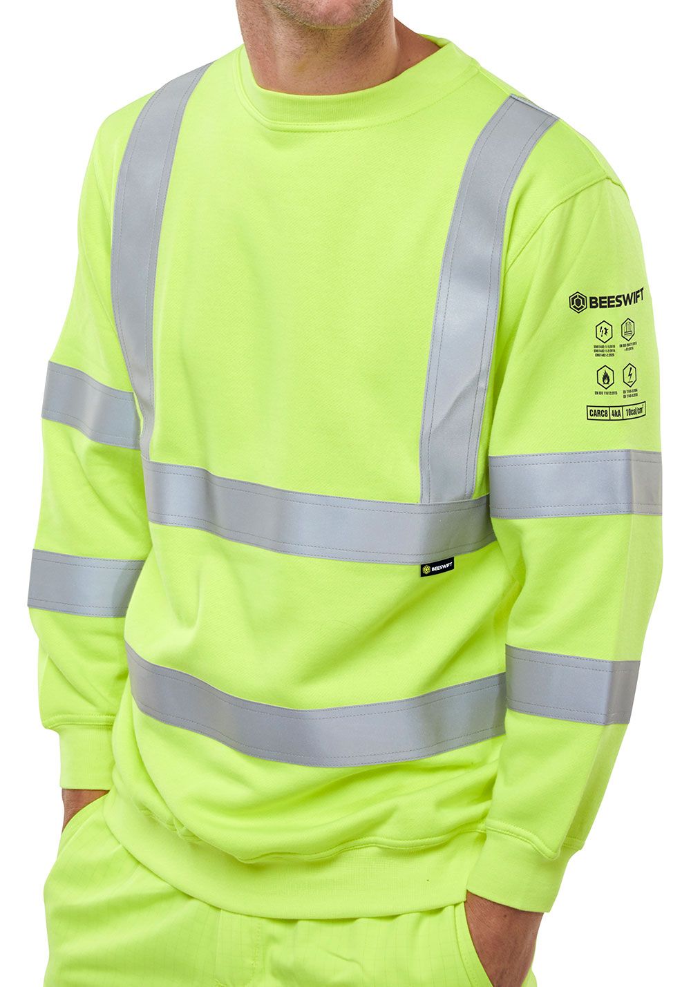 Arc Compliant Hi Vis Sweatshirt (Saturn Yellow)