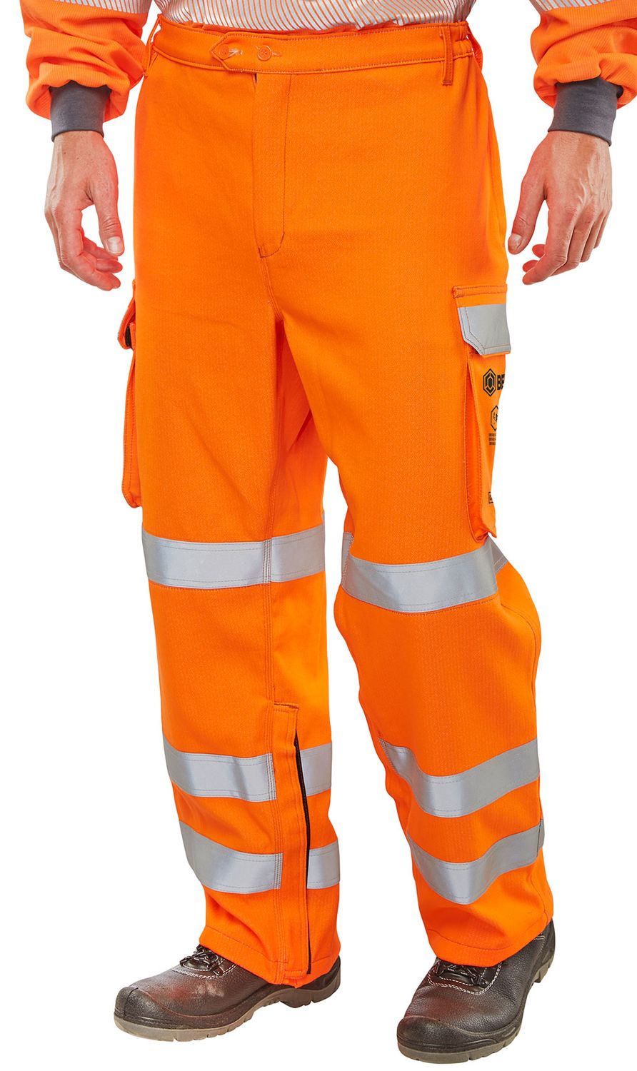 Arc Compliant Hi-Vis Rail Spec Trousers (Orange)