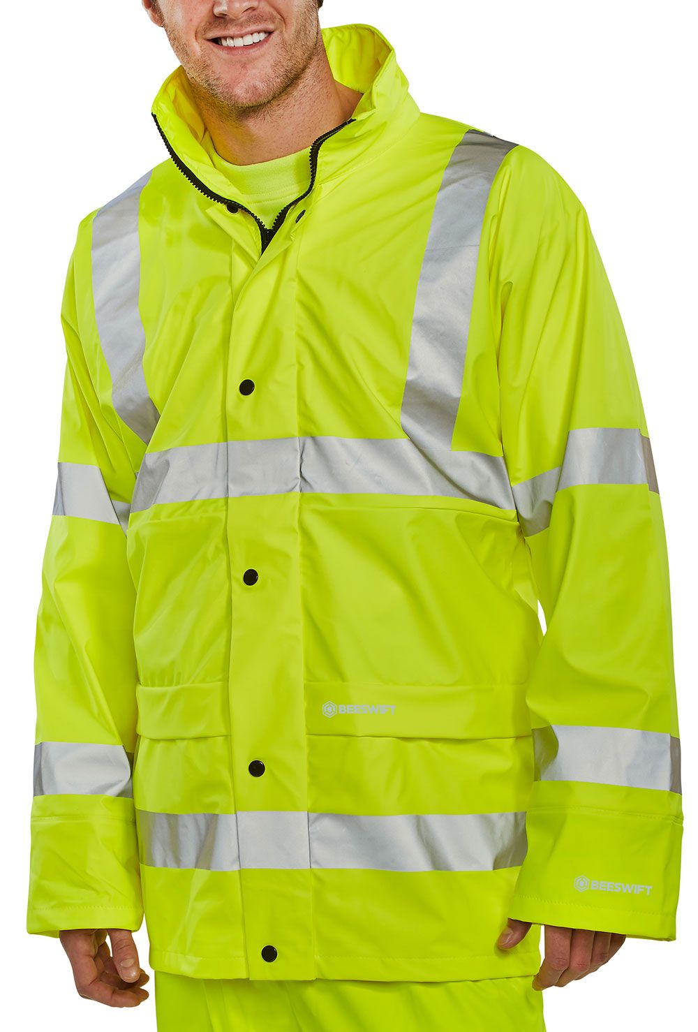 Hi-Vis Breathable PU Jacket (Saturn Yellow)