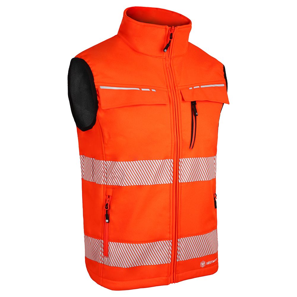 Deltic Hi-Vis Softshell Rail Bodywarmer  (Orange)
