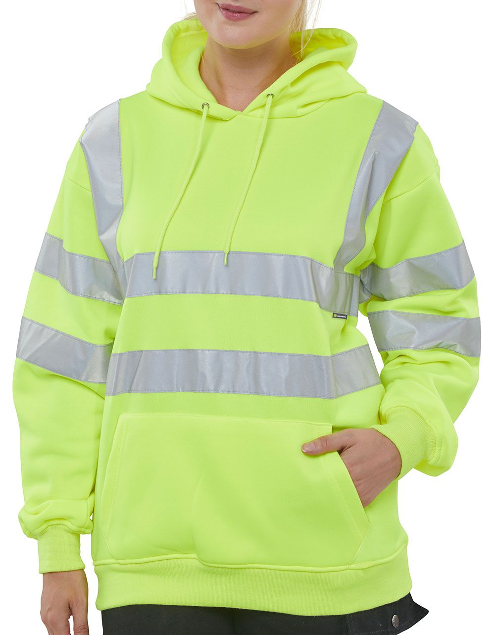 Essential Pull-Over Hi-Vis Hoodie  (Saturn Yellow)