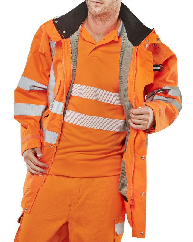 Elsener Hi-Vis 7-in-1 Jacket and Bodywarmer Waterproof  (Orange)