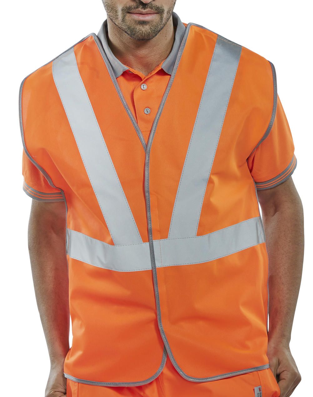 Hi-Vis Rail Spec Vest (Orange)