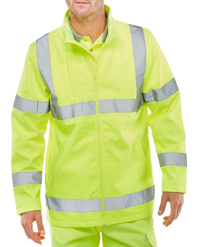 Hi-Vis Soft Shell Lightweight Jacket (Saturn Yellow)