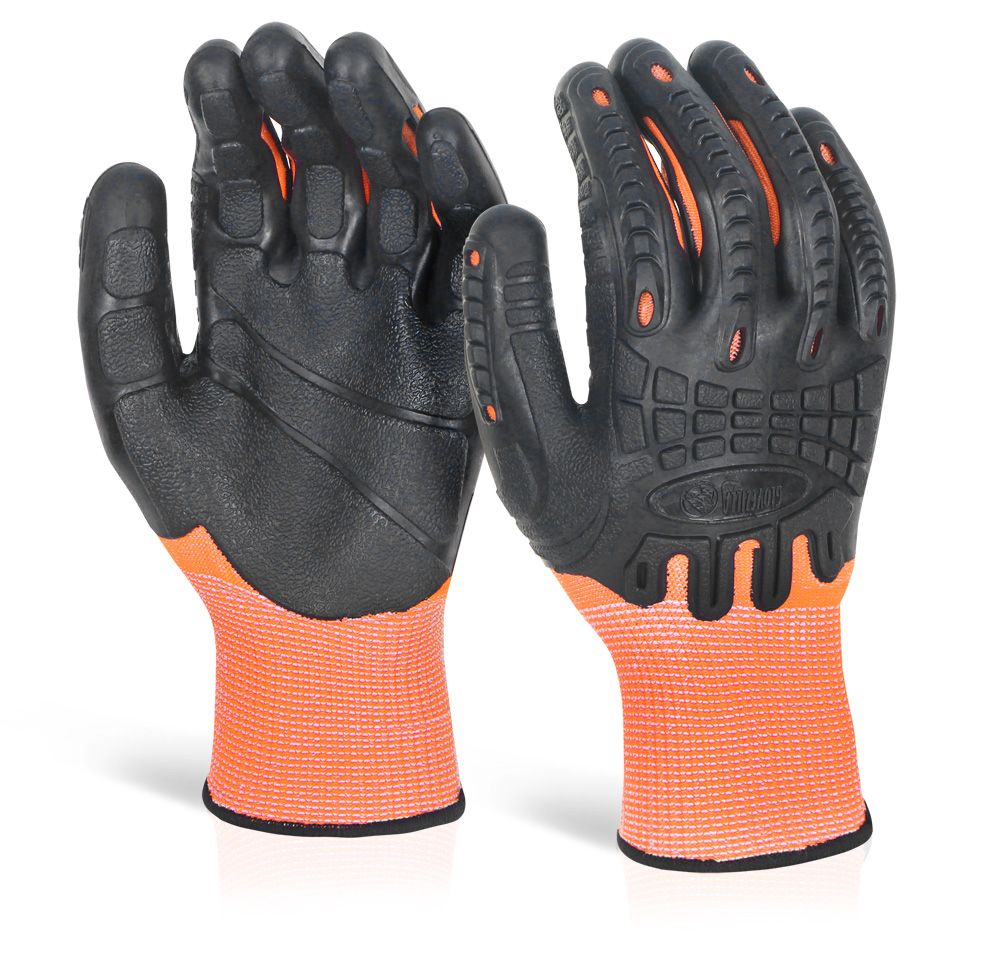 Cut Resistant Fully Coated Impact Gloves (Orange)