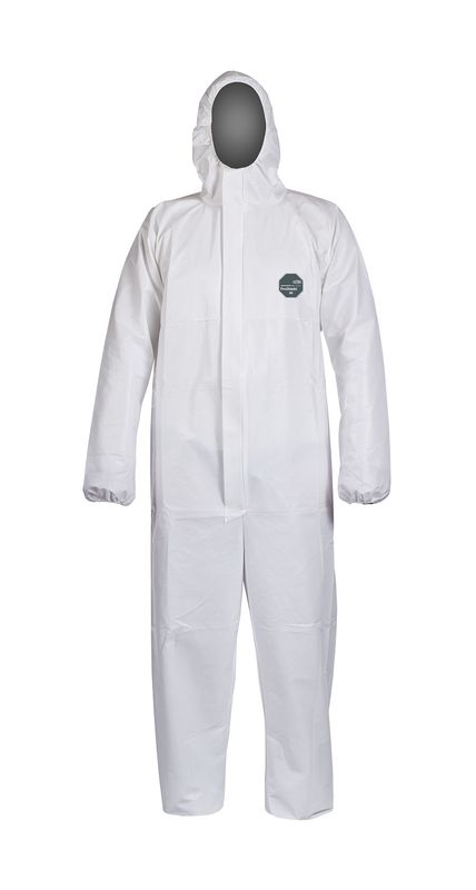 Disposable Hooded Coverall (White)