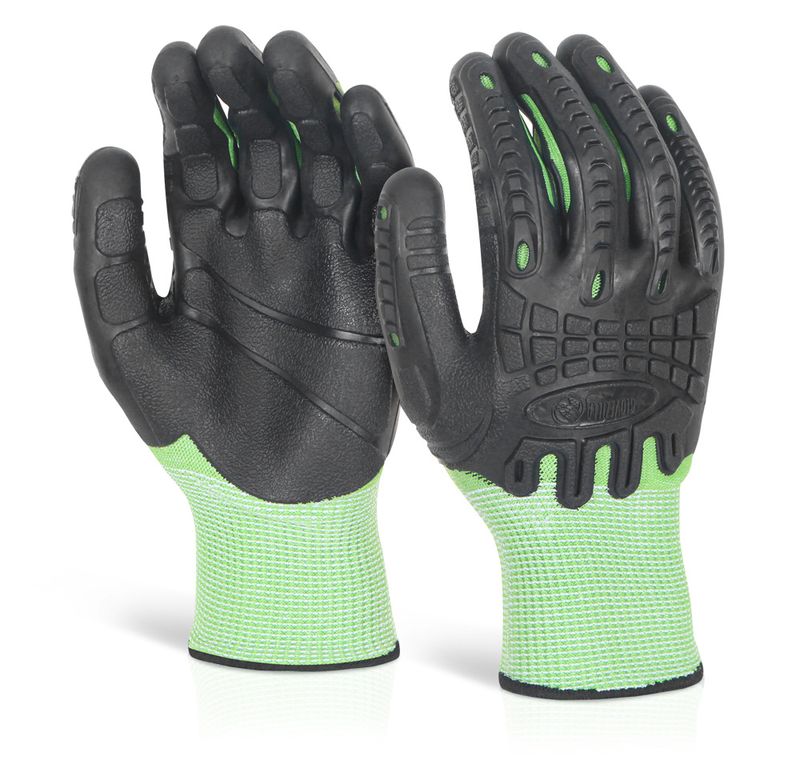 Cut Resistant Fully Coated Impact Gloves (Green)