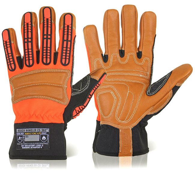 Rough Handler C5 360 Mechanics Gloves (Orange)