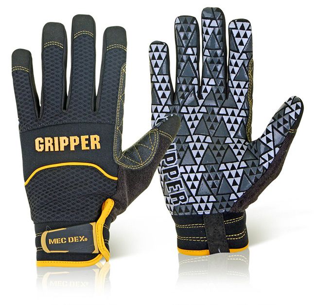 Mecdex Rough Gripper Mechanics Gloves(Black)