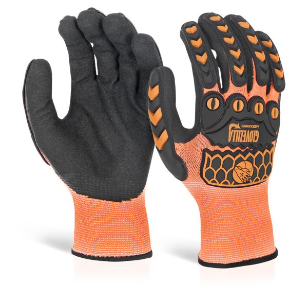 Glovezilla Foam Nitrile Coated Gloves (Orange)