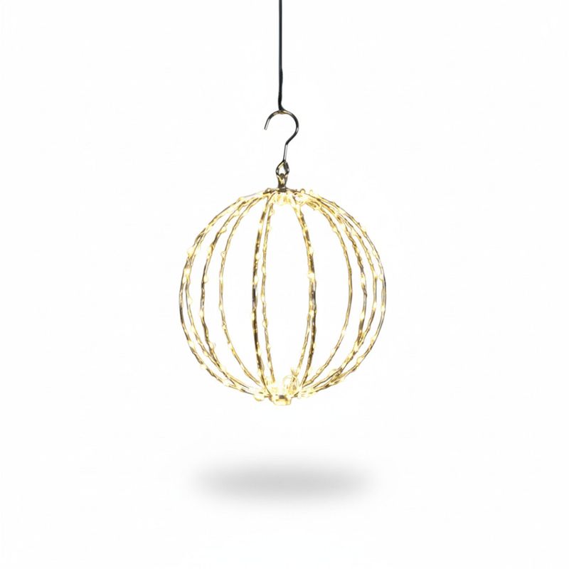 30cm Copper Gold Sphere 140 LED Lights Timer 10m Lead Indoor Outdoor Christmas 30cm Copper Gold Sphere 140 LED Lights Timer 10m Lead Indoor Outdoor Christmas