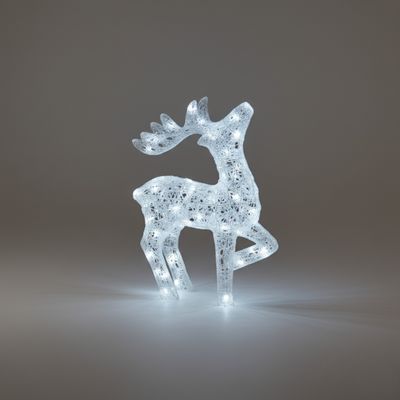 54cm Acrylic LED Deer Christmas Holiday Festive Decoration Outdoor Reindeer Light 80 White LEDs with 5m Cable 54cm Acrylic LED Deer Christmas Holiday Festive Decoration Outdoor Reindeer Light 80 White LEDs with 5m Cable