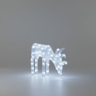 60cm Acrylic LED Deer Christmas Decoration Outdoor Festive Reindeer with 60 White Lights 5m Cable Garden Holiday Display Ornament 60cm Acrylic LED Deer Christmas Decoration Outdoor Festive Reindeer with 60 White Lights 5m Cable Garden Holiday Display Ornament