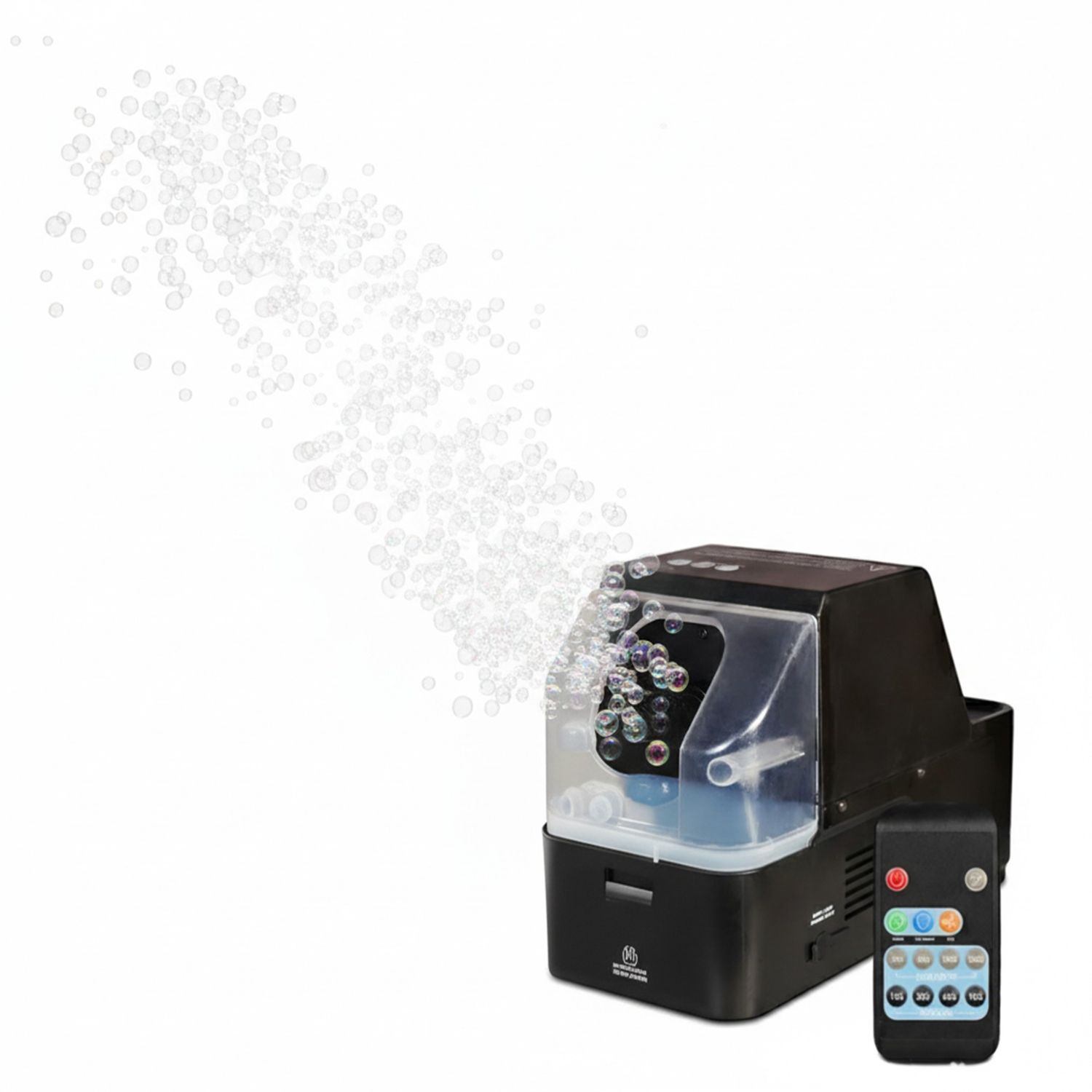 Portable Bubble Fog Machine with Remote Control and Timer – Three Modes for Bubbles, Fog or Fog Bubbles – Party Effect Portable Bubble Fog Machine with Remote Control and Timer – Three Modes for Bubbles, Fog or Fog Bubbles – Party Effect