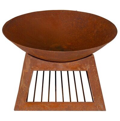 Rust Effect Round Outdoor Garden Fire Pit