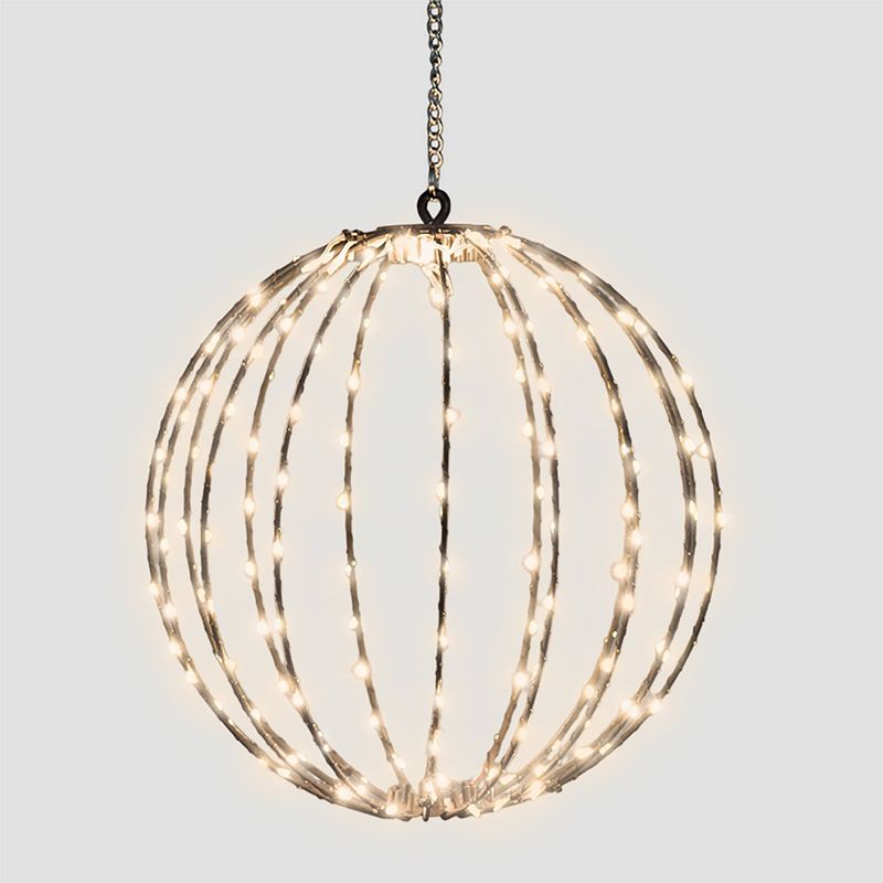 Pre-Lit LED Sphere 30cm with 160 Warm White Micro LEDs, 5m Lead & Timer, Elegant Black Frame, Indoor/Outdoor Festive Decoration Pre-Lit LED Sphere 30cm with 160 Warm White Micro LEDs, 5m Lead & Timer, Elegant Black Frame, Indoor/Outdoor Festive Decoration