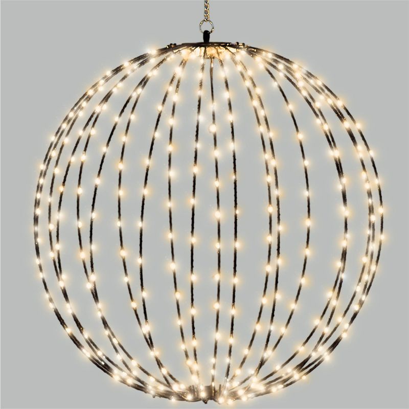 Pre-Lit LED Sphere 40cm with 180 Warm White Micro LEDs, 5m Lead & Timer, Elegant Black Frame, Indoor/Outdoor Festive Decoration Pre-Lit LED Sphere 40cm with 180 Warm White Micro LEDs, 5m Lead & Timer, Elegant Black Frame, Indoor/Outdoor Festive Decoration