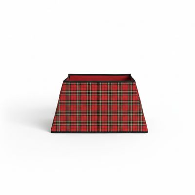 Red Tartan Christmas Tree Skirt Decorative Base Cover with Hook and Loop Fastening Folds Flat for Easy Storage Red Tartan Christmas Tree Skirt Decorative Base Cover with Hook and Loop Fastening Folds Flat for Easy Storage