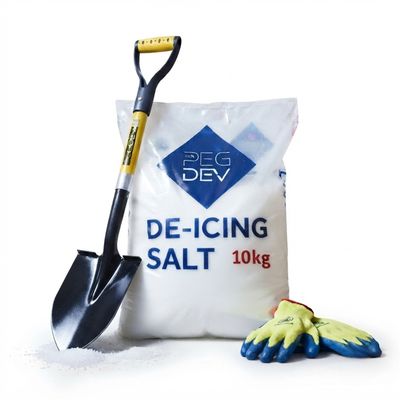 10kg Premium White De-Icing Salt with Winter Snow Shovel Round Mouth with Thermal Gloves 10kg Premium White De-Icing Salt with Winter Snow Shovel Round Mouth with Thermal Gloves