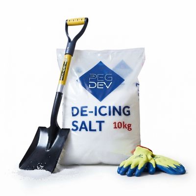 10kg Premium White De-Icing Salt with Winter Snow Shovel Square Mouth with Thermal Gloves 10kg Premium White De-Icing Salt with Winter Snow Shovel Square Mouth with Thermal Gloves