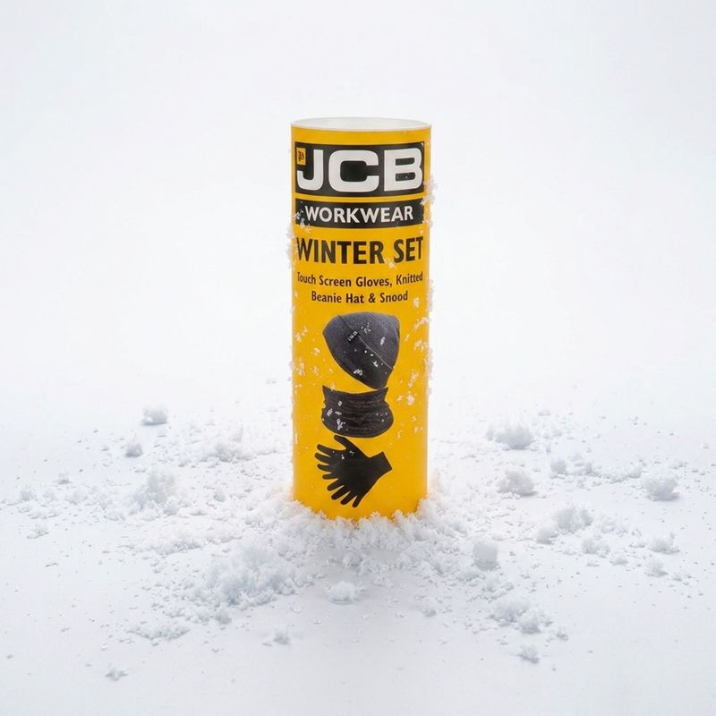 Pegdev JCB Workwear Winter Set Beanie Snood Touch Screen Gloves