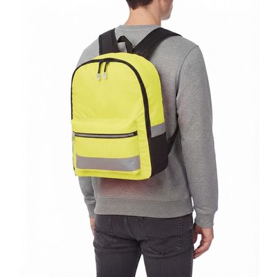 Hi Vis Yellow Workwear Backpack 18L Reflective Rucksack with Padded Straps