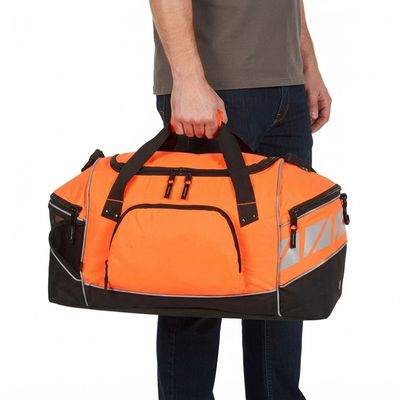 Hi Vis Orange Workwear Holdall 46L Sports Overnight Bag with Shoulder Strap