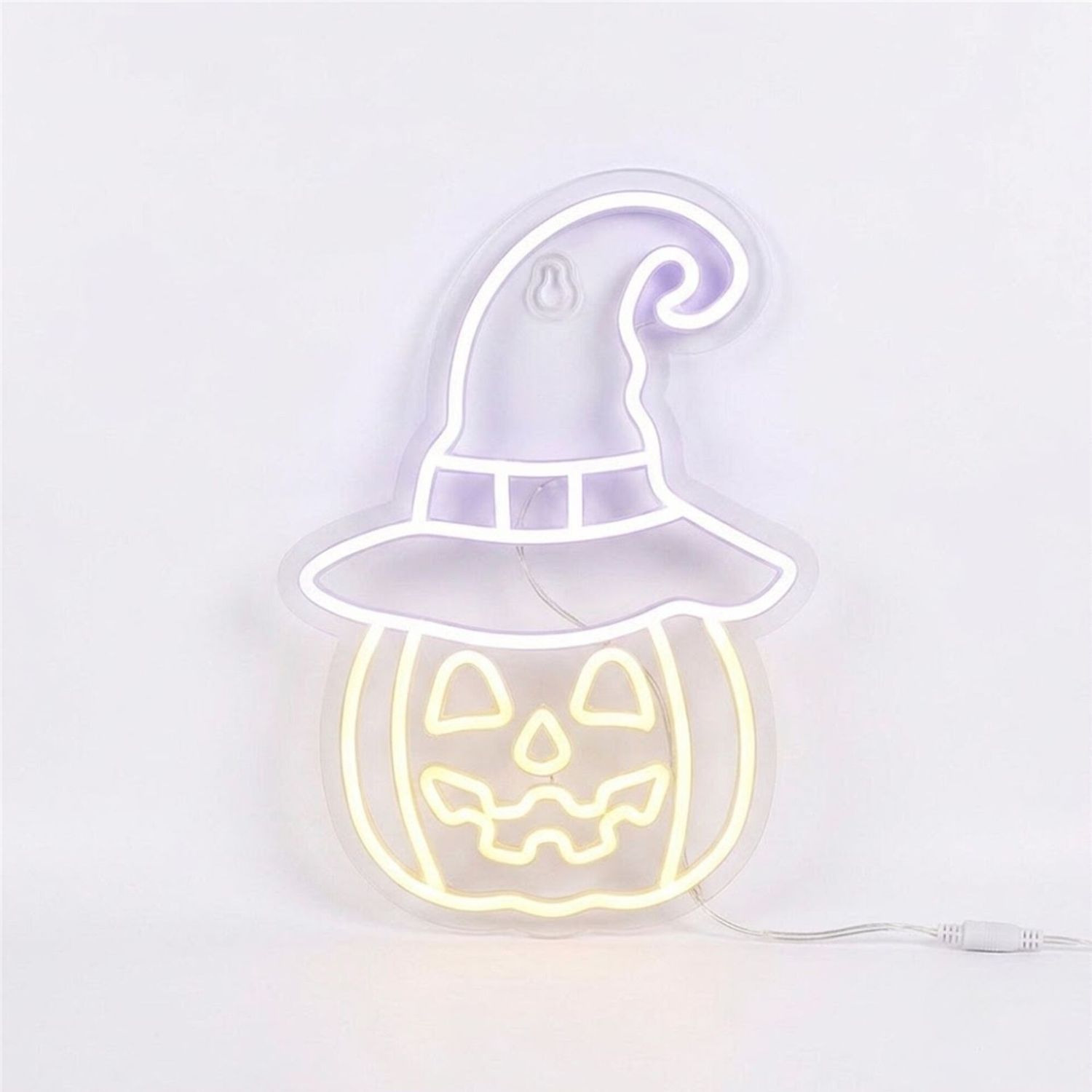 USB Powered Pumpkin Neon Silhouette Light Wall Decoration