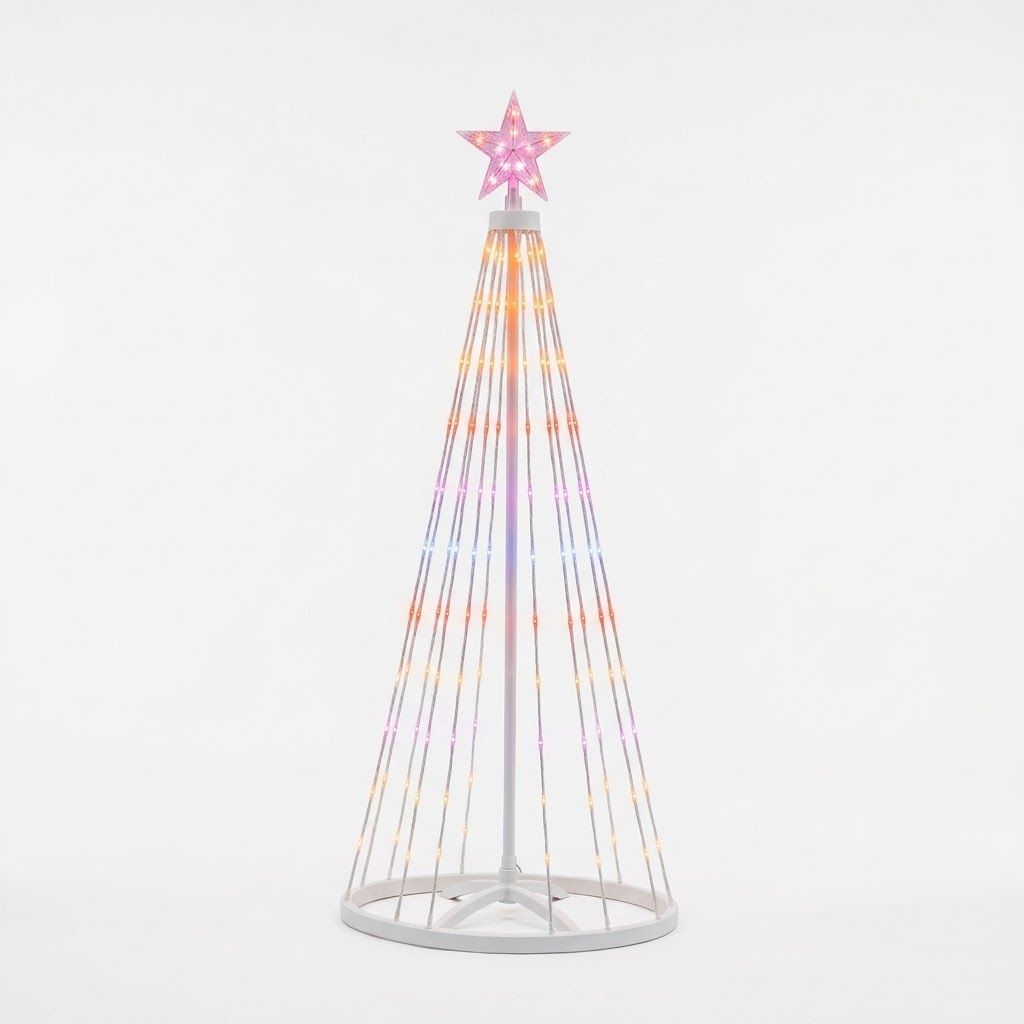 2.1m RGB LED Christmas Star Tree Light 118 LEDs with App & Controller 2.1m RGB LED Christmas Star Tree Light 118 LEDs with App & Controller