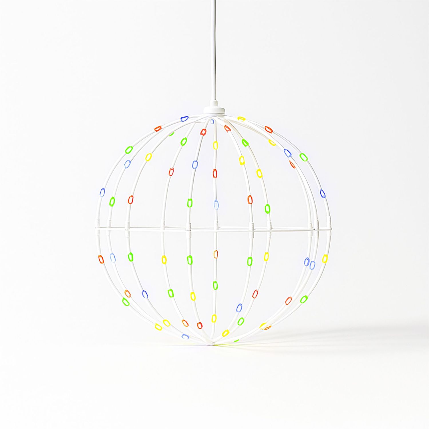 40cm RGB Colour Changing Foldable Christmas Ball Light White Frame 40cm RGB Colour Changing Foldable Christmas Ball Light White Frame