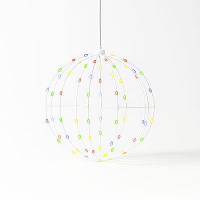 40cm RGB Colour Changing Foldable Christmas Ball Light White Frame 40cm RGB Colour Changing Foldable Christmas Ball Light White Frame
