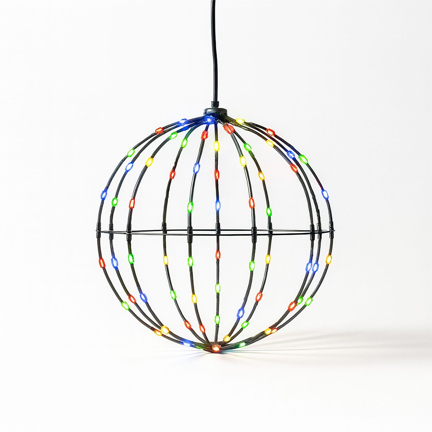 30cm RGB Colour Changing Foldable Christmas Ball Light Black Frame