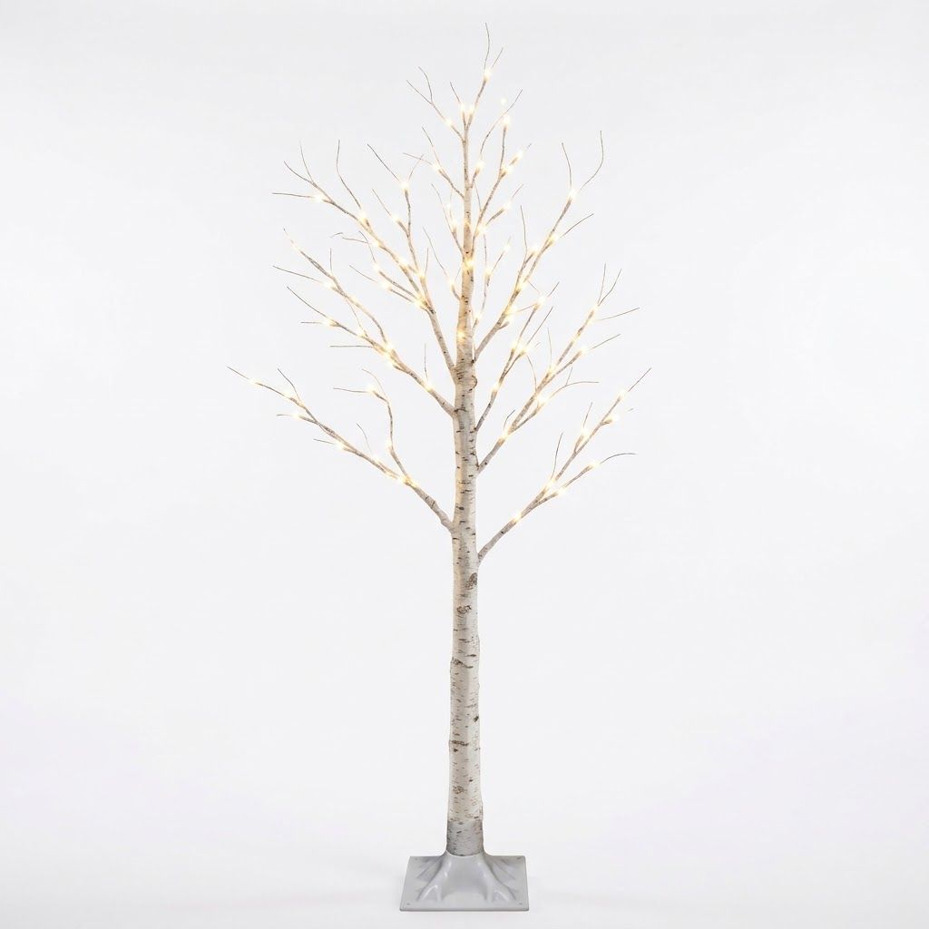 1.2m Light Up Birch Christmas Tree Indoor & Outdoor Decoration