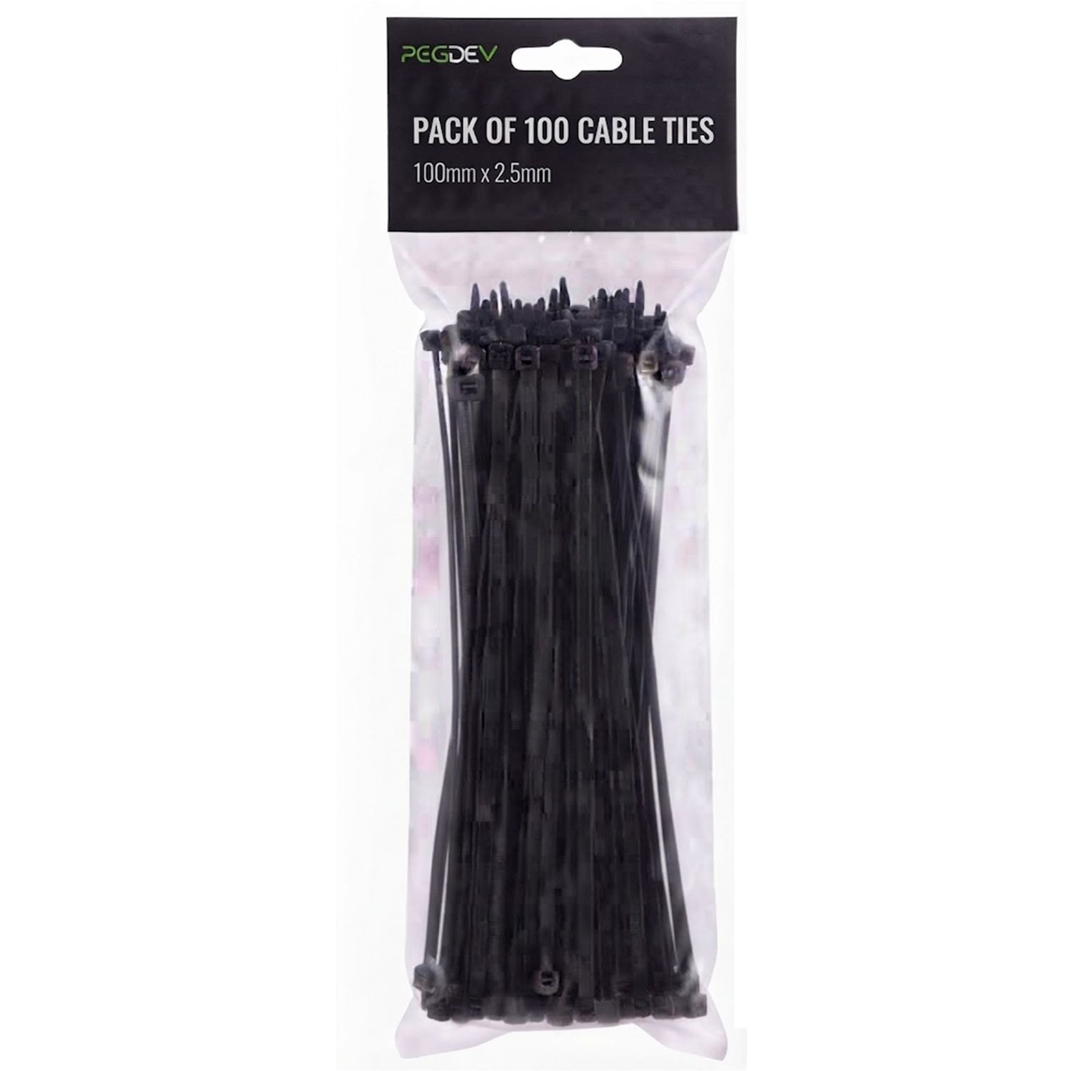 Black Cable Ties 100 x 2.5mm Zip Ties for Cable Management DIY Pack of 100 Black Cable Ties 100 x 2.5mm Zip Ties for Cable Management DIY Pack of 100