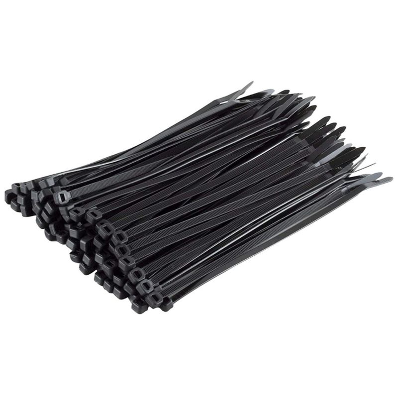Black Extra Long Heavy Duty Cable Ties 800 x 7.6mm Zip Ties Pack of 100