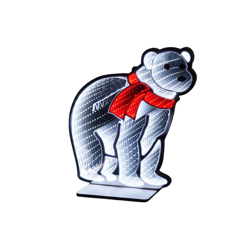 42cm Polar Bear LED Infinity Light Christmas Decoration 42cm Polar Bear LED Infinity Light Christmas Decoration