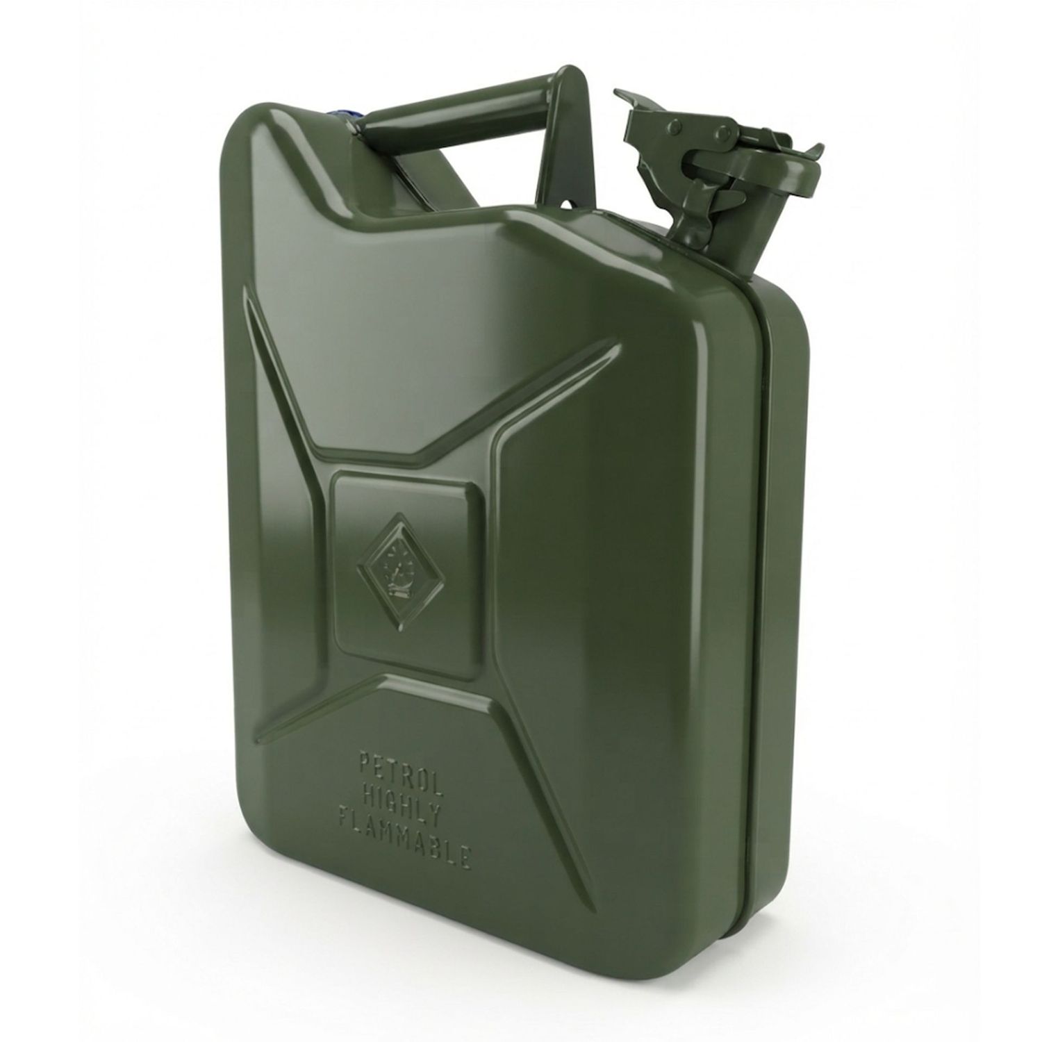 Green Metal Jerry Can 10L UN Certified Fuel Storage Container with Secure Locking Cap and Pouring Spout Green Metal Jerry Can 10L UN Certified Fuel Storage Container with Secure Locking Cap and Pouring Spout