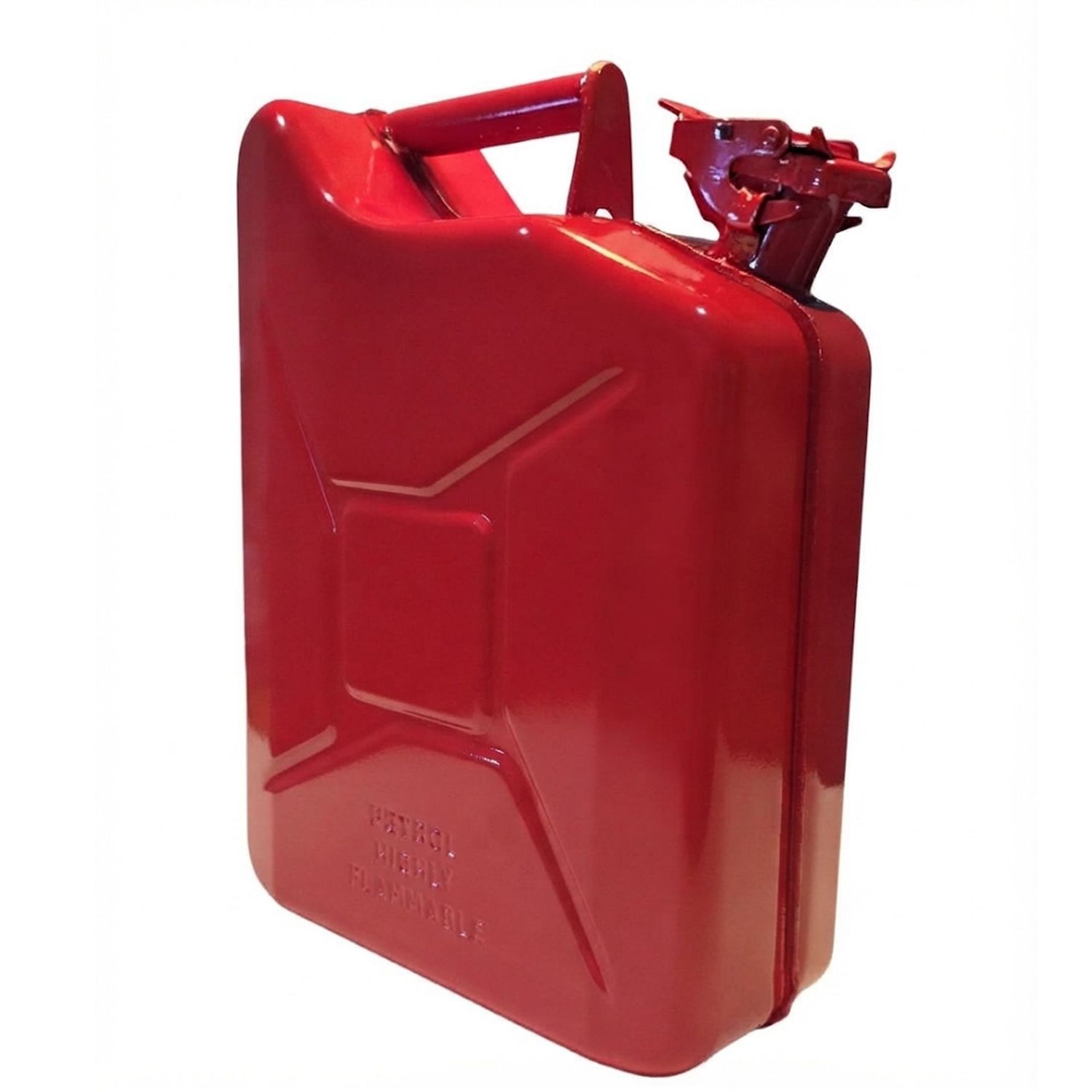 Red Metal Jerry Can 10L UN Certified Fuel Storage Container with Secure Locking Cap and Pouring Spout Red Metal Jerry Can 10L UN Certified Fuel Storage Container with Secure Locking Cap and Pouring Spout